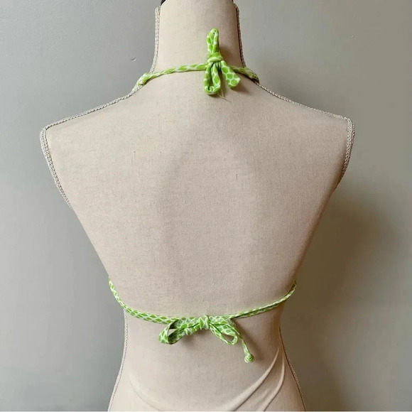 Vix by Paula Hermanny Neon Green White Spot Bikini Top Large Brazilian Swim - Picture 5 of 7